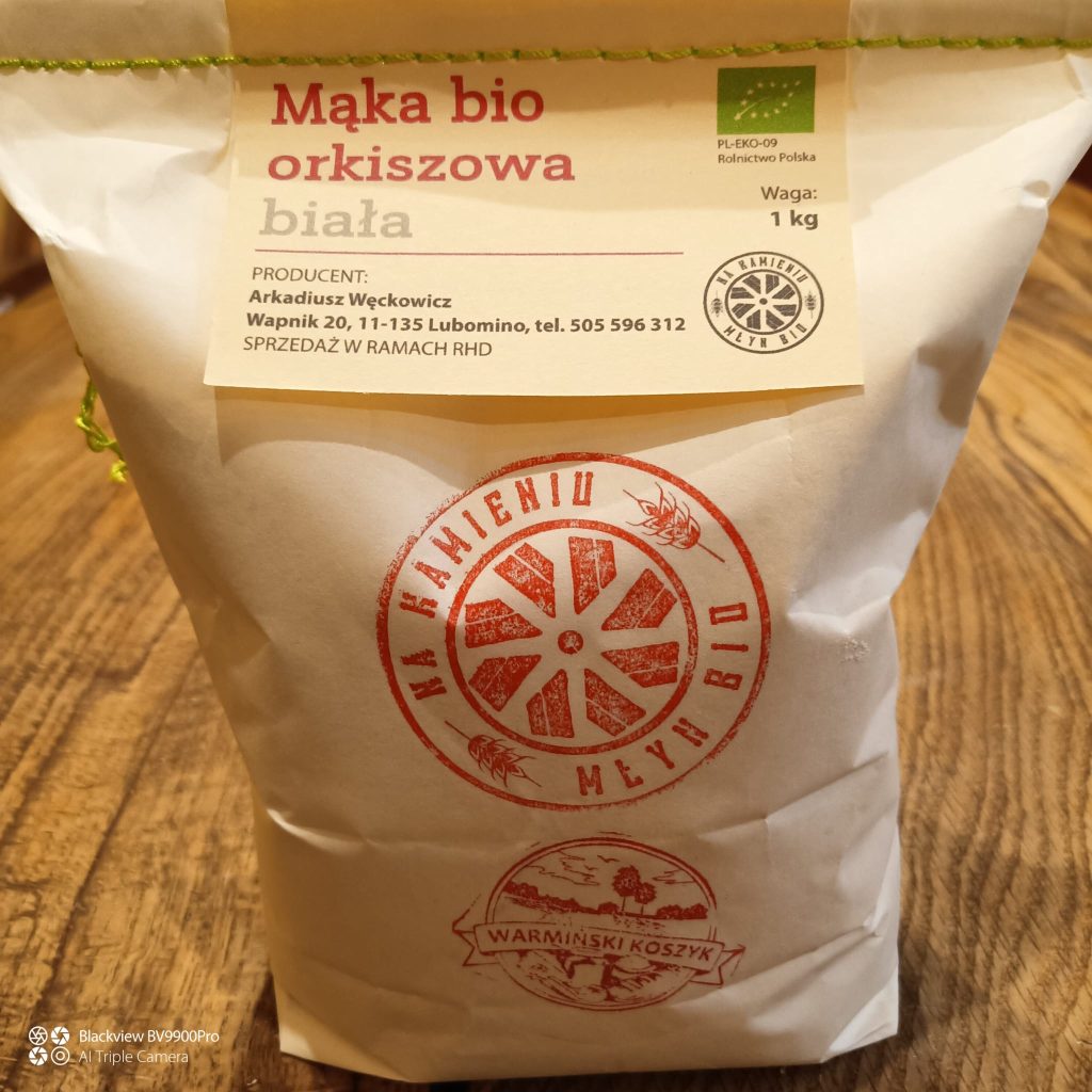 Mąka orkiszowa biała bio 1 2kg Warmiński Koszyk